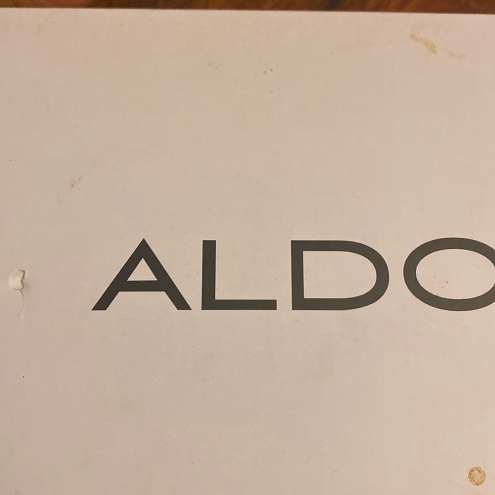 Aldo bright orange laced up heels